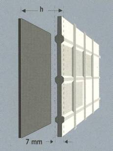 Image showing airgap behind Spaced Absorber Panel - Size of airgap effectively tunes the low frequency absorption